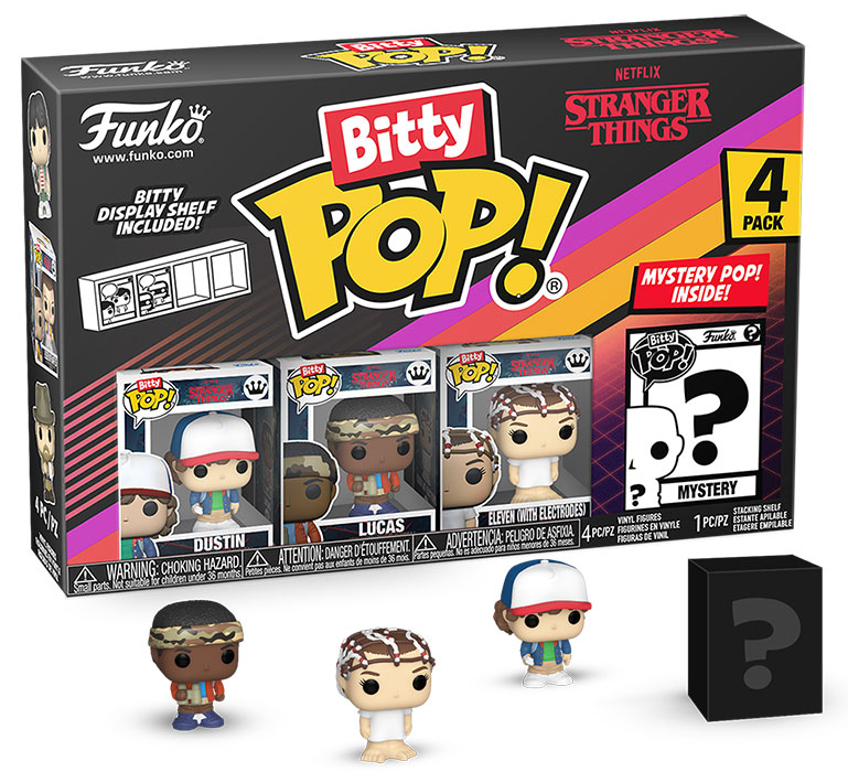FUNKO BITTY POP 4 Pack Stranger Things Dustin, Lucas,Eleven